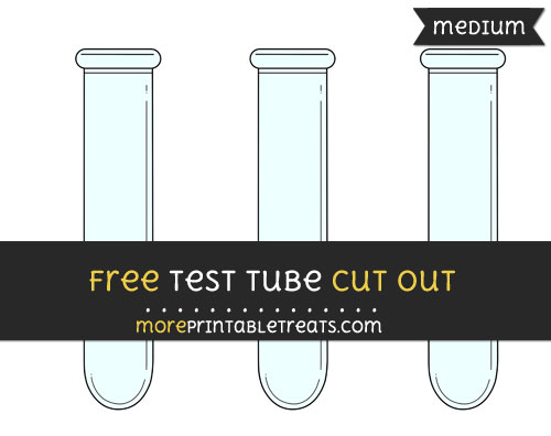 Free Test Tube Cut Out - Medium Size Printable