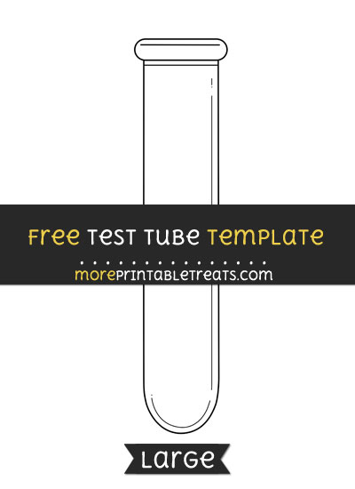 Free Test Tube Template - Large