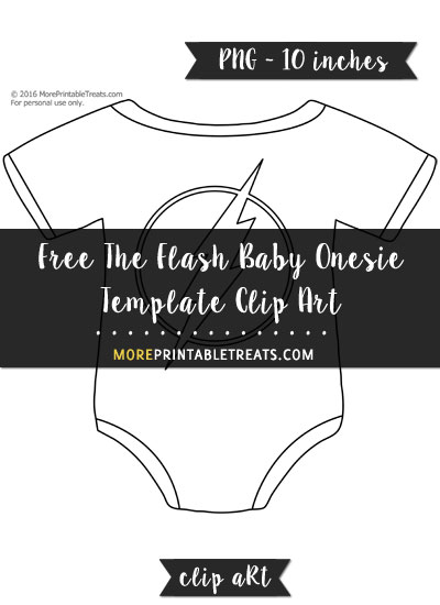 Free The Flash Baby Onesie Template - Clipart