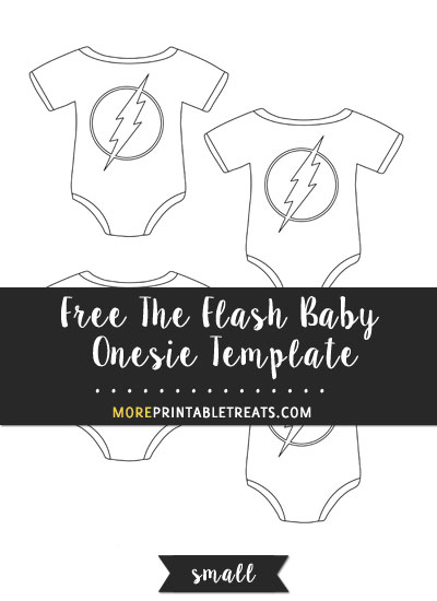 Free Flash Baby Onesie Template - Small Size