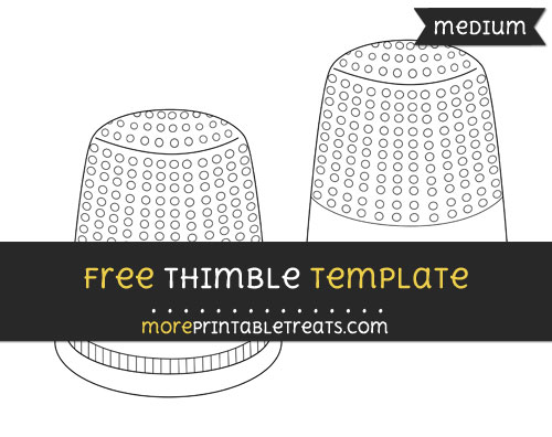 Free Thimble Template - Medium