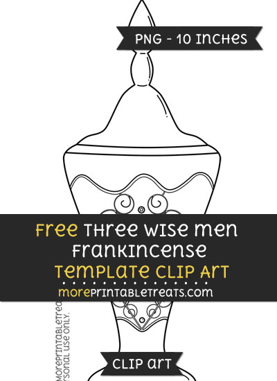 Free Three Wise Men Frankincense Template - Clipart