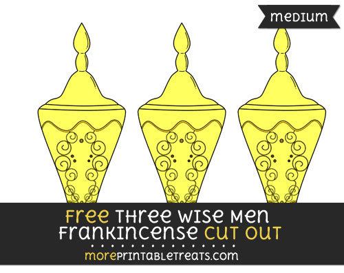 Free Three Wise Men Frankincense Cut Out - Medium Size Printable