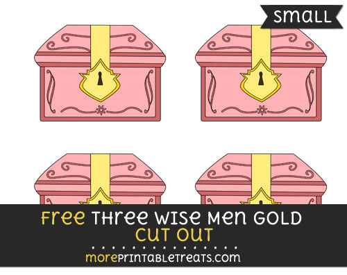 Free Three Wise Men Gold Cut Out - Small Size Printable