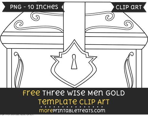 Free Three Wise Men Gold Template - Clipart