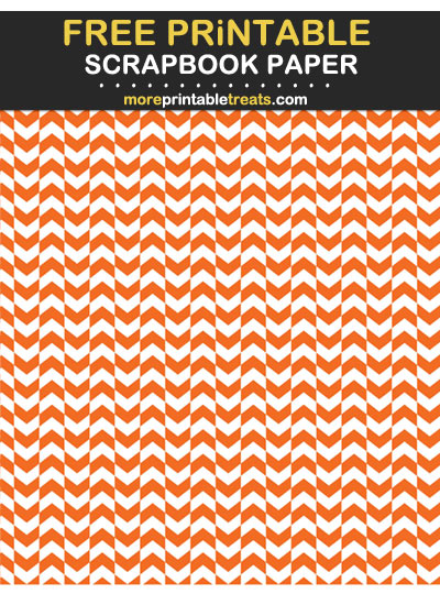 Free Printable Tiger Orange Herringbone Scrapbook Paper