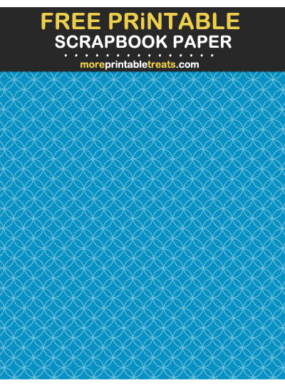 Free Printable Tinted Cerulean Blue Circle Lattice Scrapbook Paper