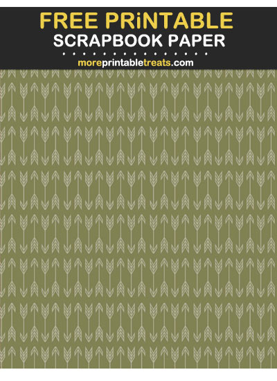 Free Printable Tinted Dark Moss Green Arrows Scrapbook Paper