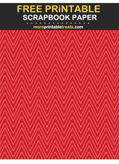 Free Printable Tinted Lava Red Tall Chevron Scrapbook Paper