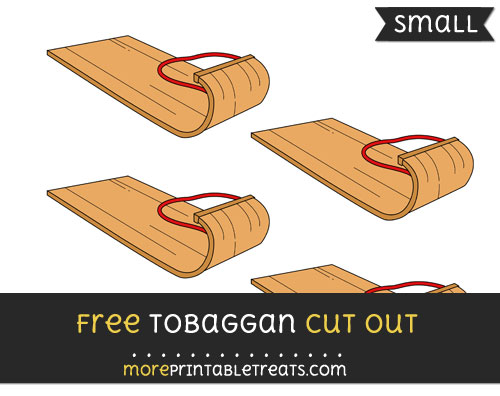 Free Tobaggan Cut Out - Small Size Printable