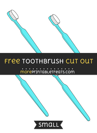 Free Toothbrush Cut Out - Small Size Printable