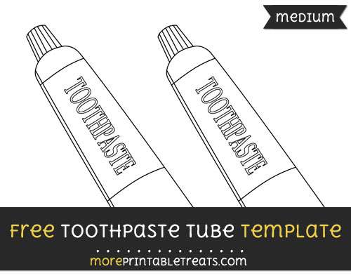 Free Toothpaste Tube Template - Medium