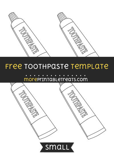 Free Toothpaste Tube Template - Small