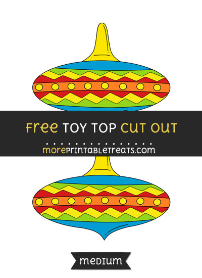 Free Toy Top Cut Out - Medium Size Printable