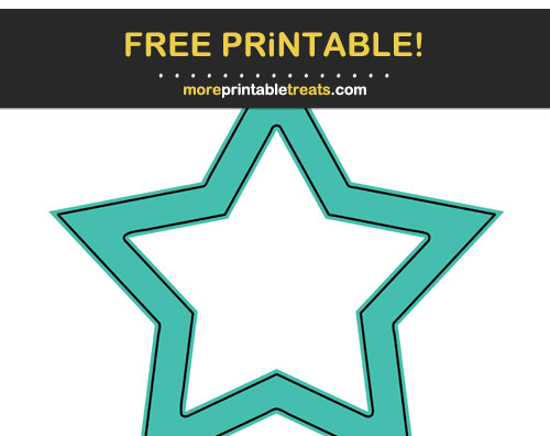 Free Printable Turquoise Star Frame