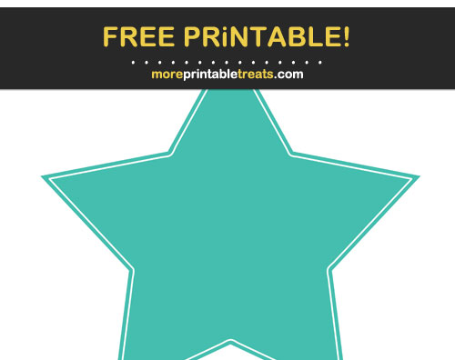 Free Printable Turquoise Star