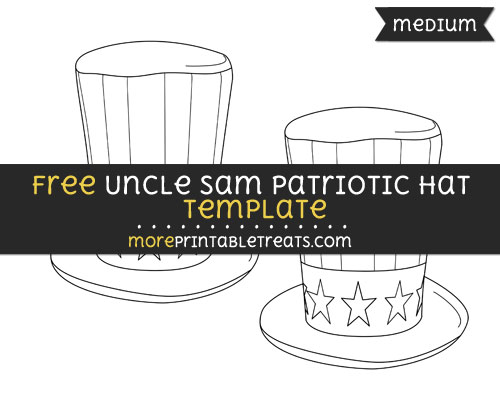 Free Uncle Sam Patriotic Hat Template - Medium