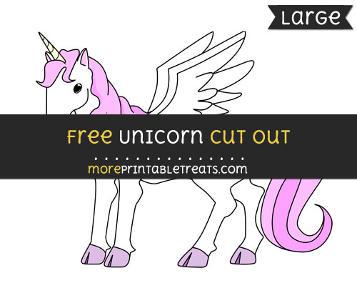 Free Unicorn Cut Out - Large size printable