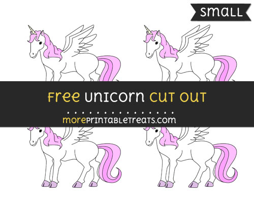 Free Unicorn Cut Out - Small Size Printable