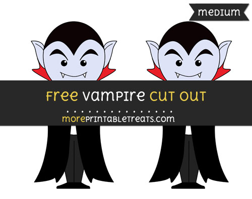 Free Vampire Cut Out - Medium Size Printable