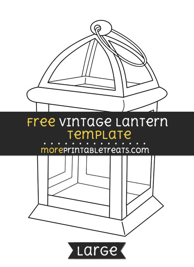 Free Vintage Lantern Template - Large