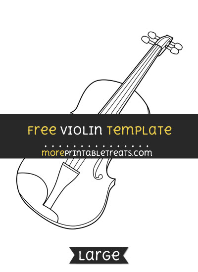 Free Violin Template - Large