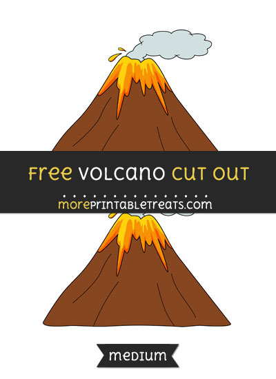Free Volcano Cut Out - Medium Size Printable