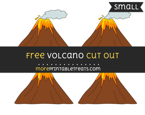 Free Volcano Cut Out - Small Size Printable