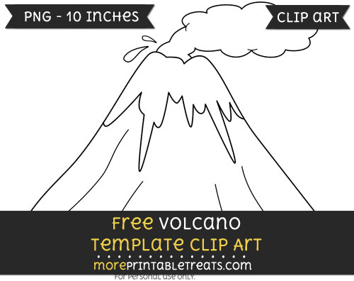 Free Volcano Template - Clipart