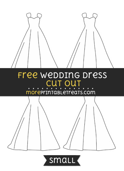 Free Wedding Dress Cut Out - Small Size Printable