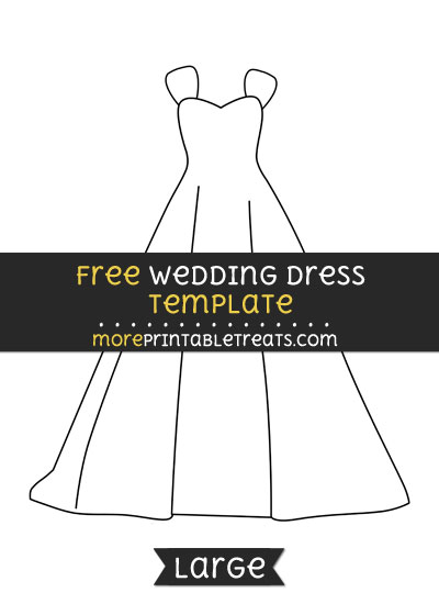 Free Wedding Dress Template - Large