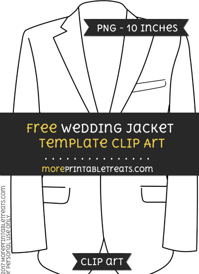Free Wedding Jacket Template - Clipart