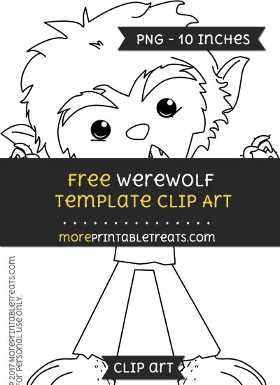 Free Werewolf Template - Clipart