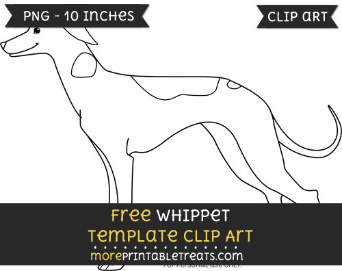 Free Whippet Dog Template - Clipart