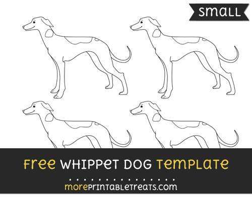Free Whippet Dog Template - Small