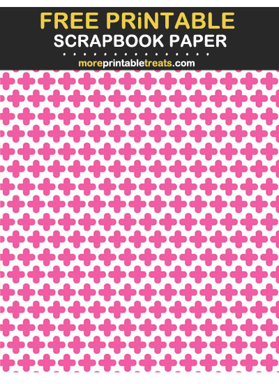 Free Printable Hot Pink Cross Scrapbook Paper