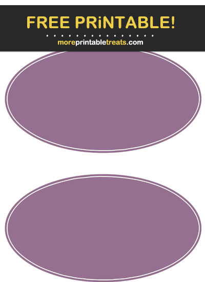 Free Printable White-Outlined Purple Mauve Oval Labels