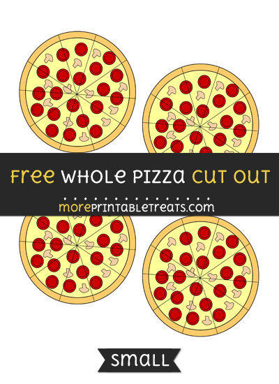 Free Whole Pizza Cut Out - Small Size Printable