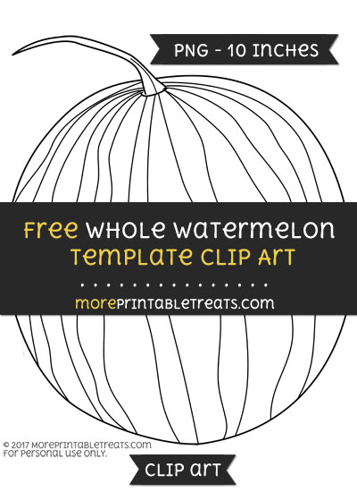 Free Whole Watermelon Template - Clipart