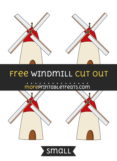 Free Windmill Cut Out - Small Size Printable
