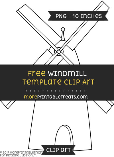 Free Windmill Template - Clipart