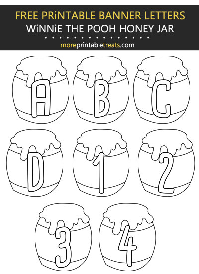 Free Printable Winnie the Pooh Inspired Honey Pot Party Bunting Set