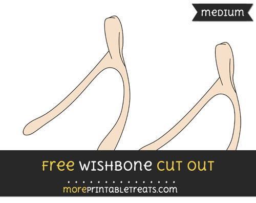 Free Wishbone Cut Out - Medium Size Printable