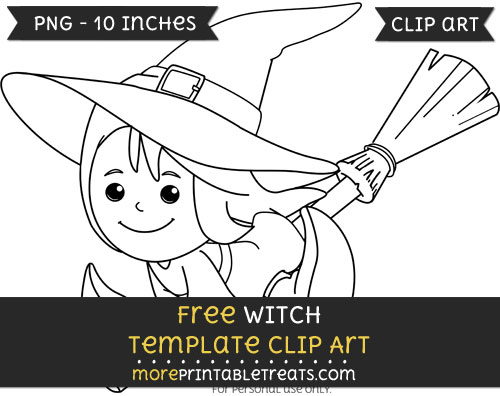 Free Witch Template - Clipart