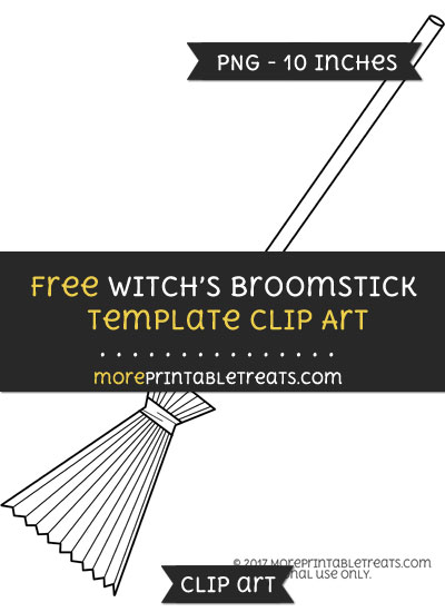 Free Witchs Broomstick Template - Clipart