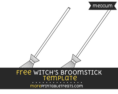 Free Witchs Broomstick Template - Medium