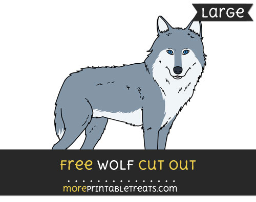 Free Wolf Cut Out - Large size printable