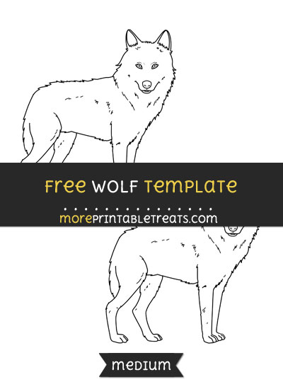 Free Wolf Template - Medium