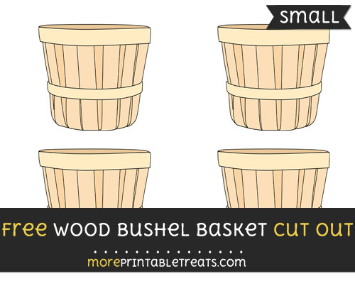 Free Wood Bushel Basket Cut Out - Small Size Printable