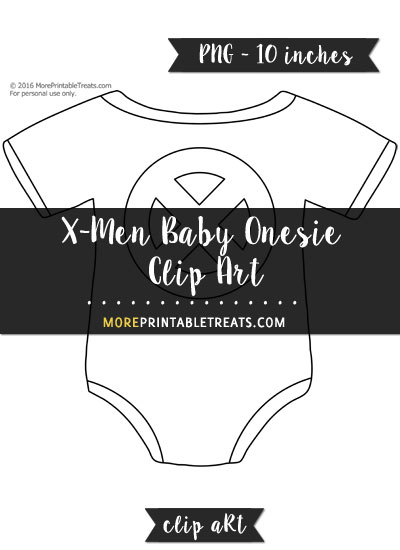 Free X-Men Baby Onesie Template - Clipart